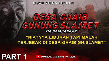 NIAT LIBURAN ❗ TAPI MALAH TERJEBAK DI DESA GHAIB GN.SLAMET (PART 1) || CERITA MISTIS PENDAKI GUNUNG