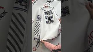 Блузка Із Домотканого Полотна З Квітковою Вишивкою У Бузкових Відтінках Для Жінок Gnm-01859