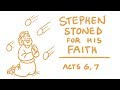 Stephen stoned for his faith bible animation acts 67