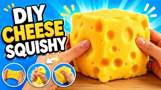 DIY Easy Cheese Squishy 🧀 | Mini Stationery Organizer | No Glue, No Scissors | DIY School Project