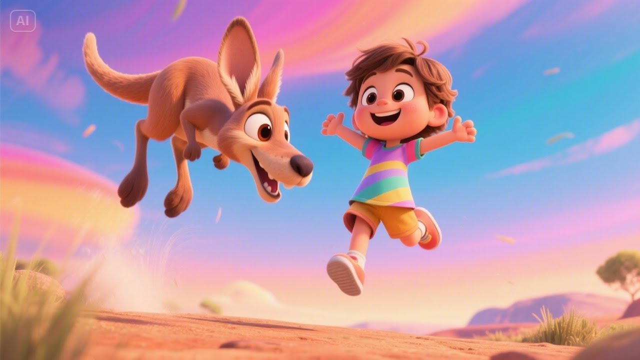 Jump Like a Kangaroo | Fun Action Rhyme for Kids | Energetic Movement ...