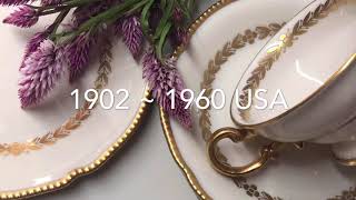 Vintage Castleton china gold Laurel 빈티지찻잔 골드로렐 캐슬턴