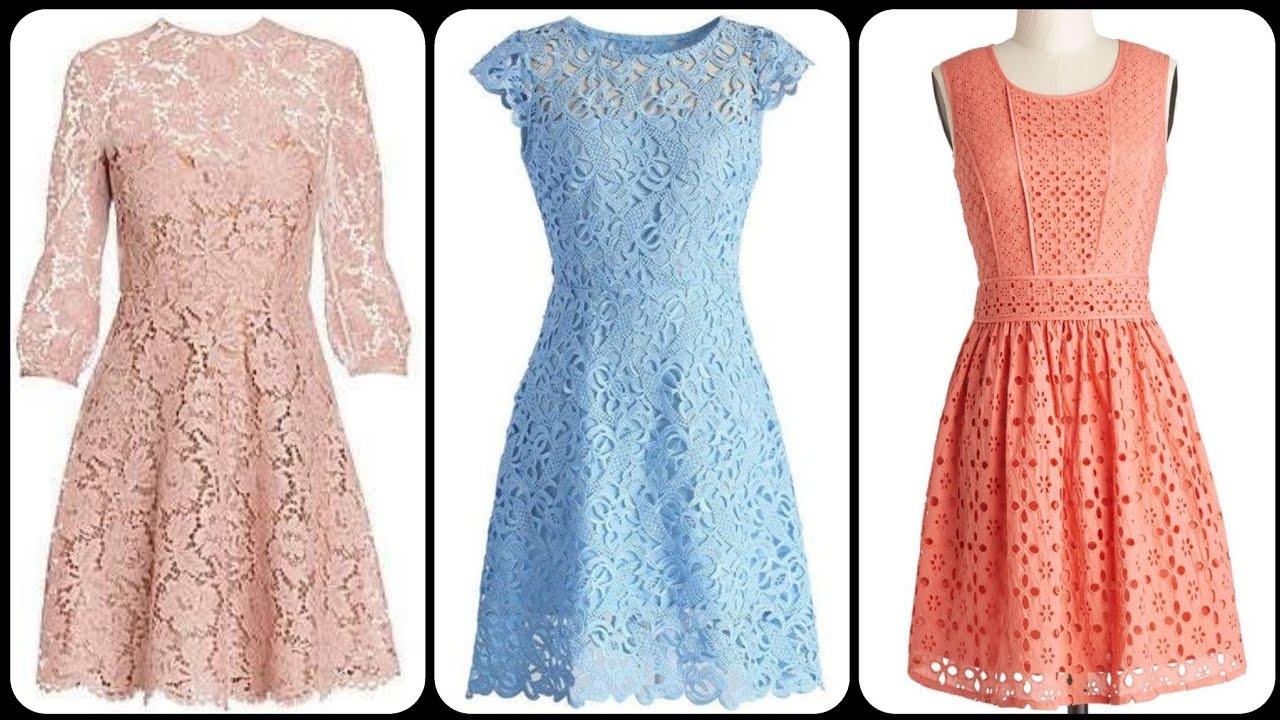 lace Skater dresses top demanding net fabric skater short frock