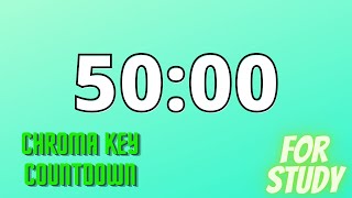 50 Minutes countdown timer chroma key