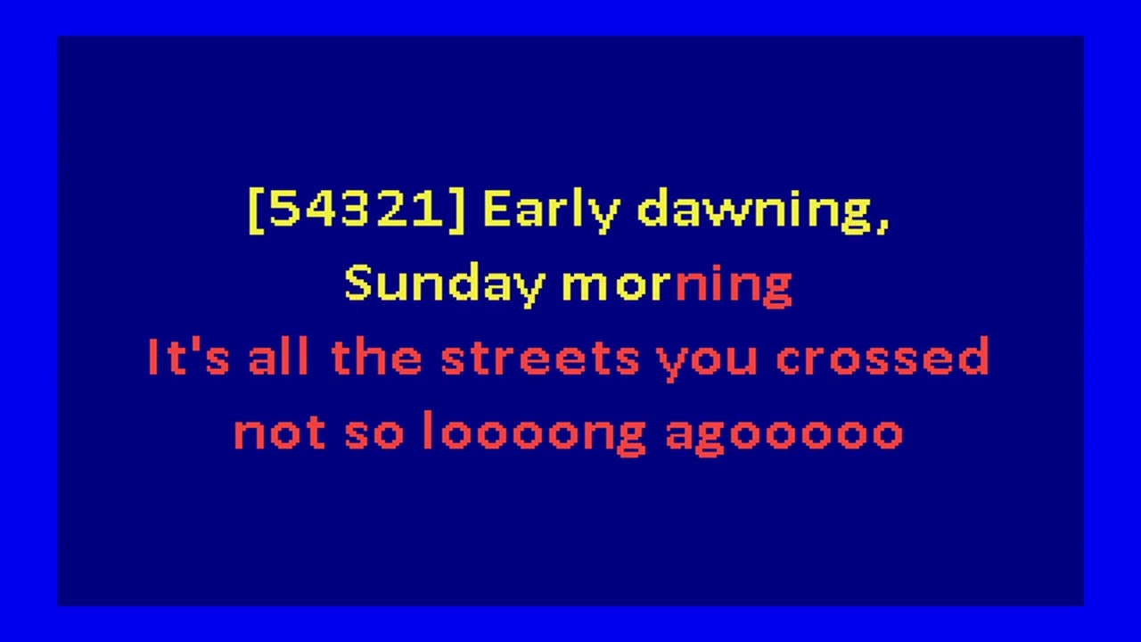 Velvet Underground - Sunday Morning (karaoke)