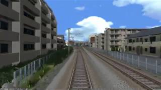 鉄道模型シミュレーター5(VRM5) 複線レイアウト 1駅間前面展望