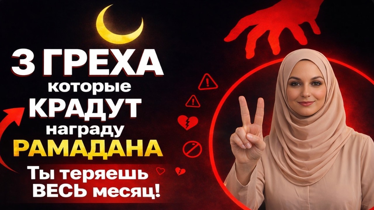 3 ГРЕХА которые КРАДУТ награду Рамадана - ты теряешь ВЕСЬ месяц! #харам #аллах