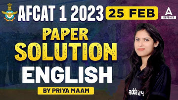 AFCAT 1 2023 EXAM ANALYSIS | AFCAT 25th Feb Shift 1,2 Answer Key English By Priya Mam