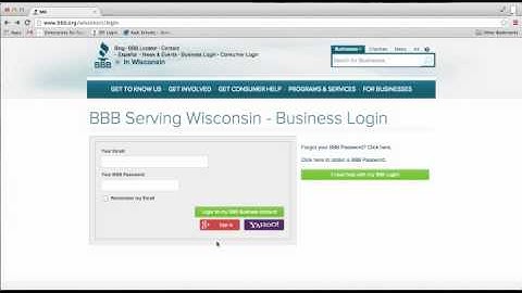 BBB Accredited Business Member Log-in