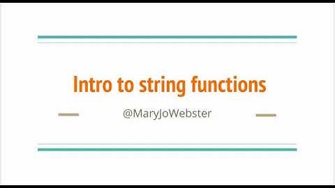 Excel Magic: Intro to string functions