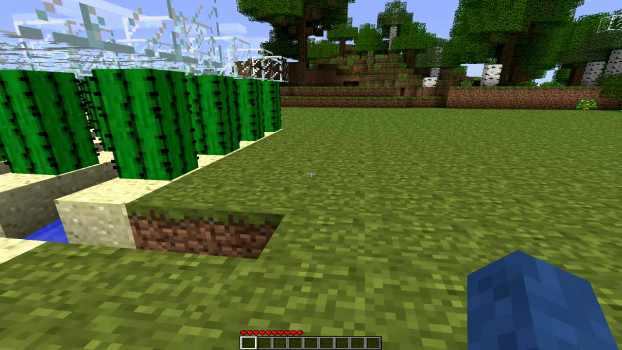 Minecraft: Automatic Cactus and Reed Farm, With Tree Farm.