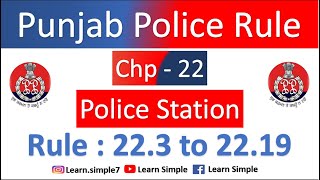 Punjab Police Rules Chapter-22