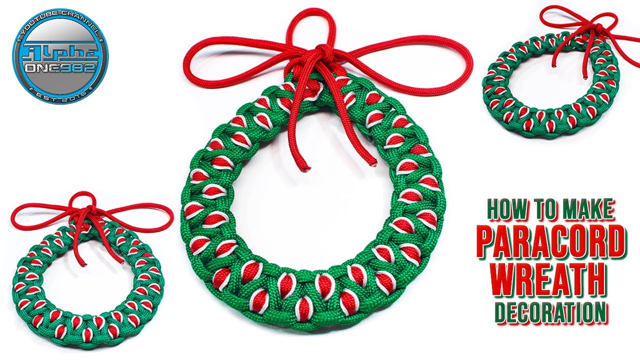 How to Make a Paracord Wreath - Holiday Season Paracord Knot Tutorial - Christmas Wreath - YouTube