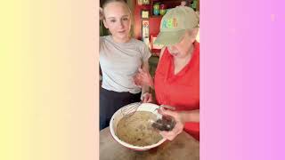 Sweet Girl Banks Making Bread Pudding with Me | Cooking With Brenda Gantt