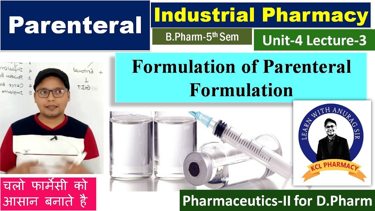 Formulation of Parenteral Preparation | Adjuvants  | L-3 Unit-4 | Industrial Pharmacy 5th Sem