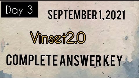 VINSET2.0 Day 3 | Complete Answer Key #deped #vinset2.0 #vinset #vinset2021 #vinsetaugust2021