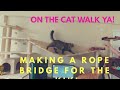 diy suspension bridge between cat trees