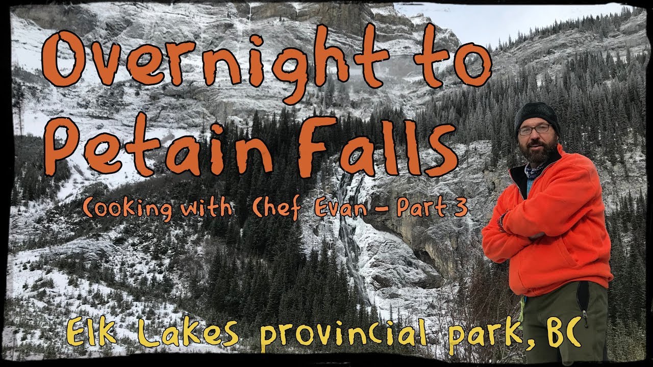 Overnight hike to Petain Falls in Elk Lakes provincial park, British Columbia