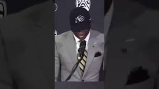 Deion Sanders introduces his son Shedeur in his opening statement: “This is your quarterback”#shorts