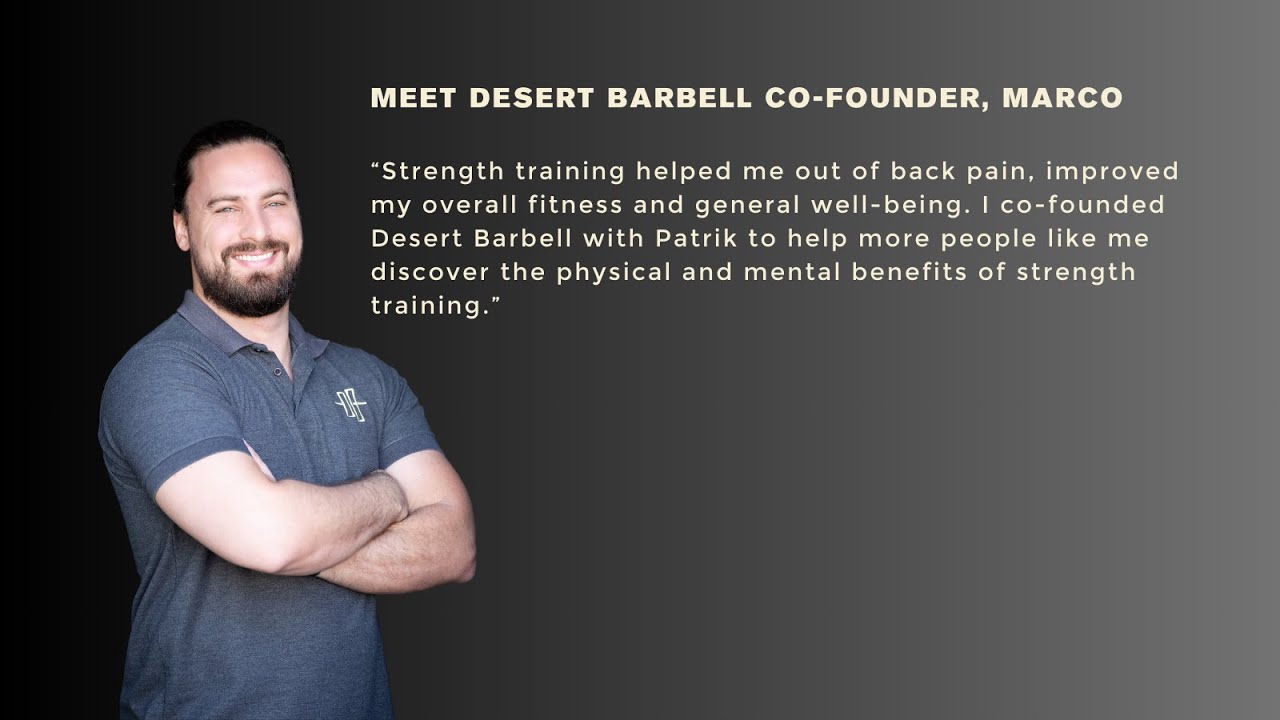 Desert Barbell CoFounder, Marco, Shares his story YouTube