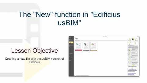 Edificius Tutorial - The "New" Function in "Edificius usBIM" - ACCA software