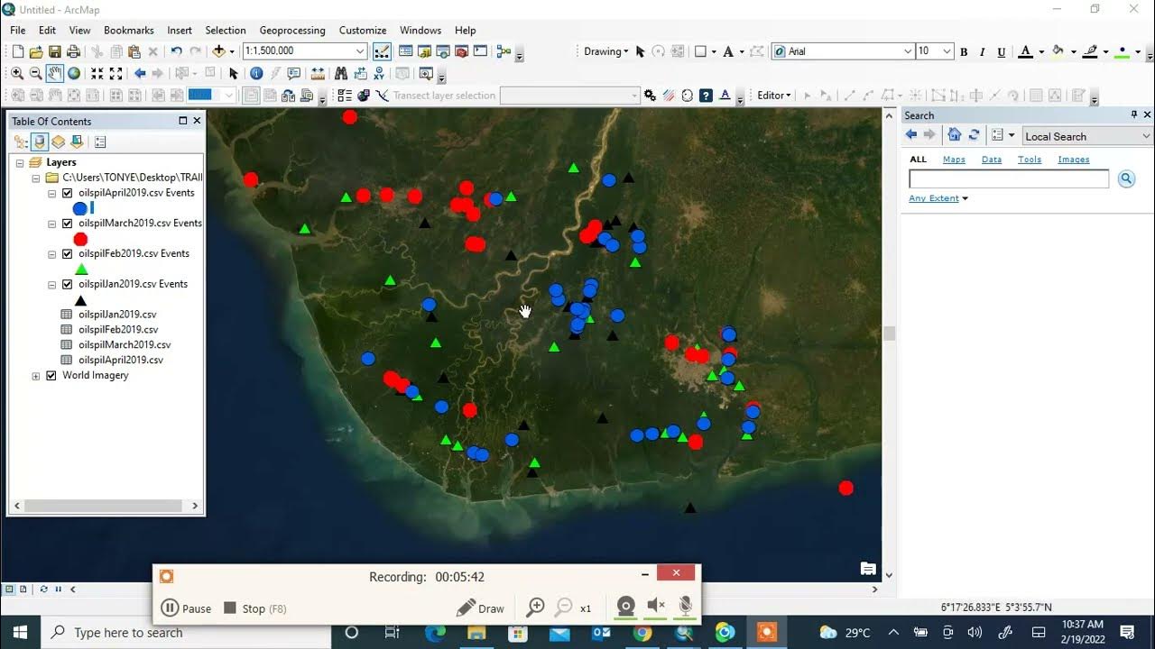 Oil Spill analysis using ArcGIS Part 1 YouTube