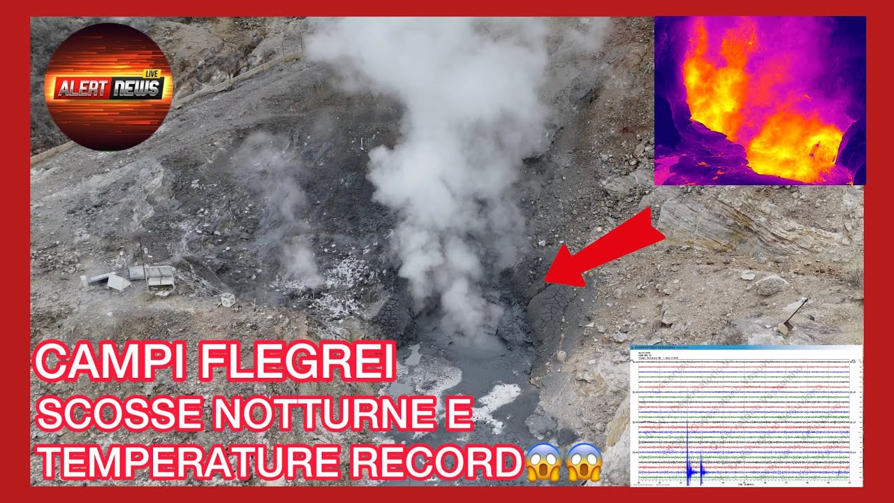 🔥Vulcano Campi Flegrei: scosse notturne e temperature record a Pisciarelli e Solfatara! | 24/12/2025