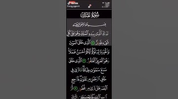 سورة الملك من القرآن الكريم: تبارك الذي بيده و هو على كل شيء قدير