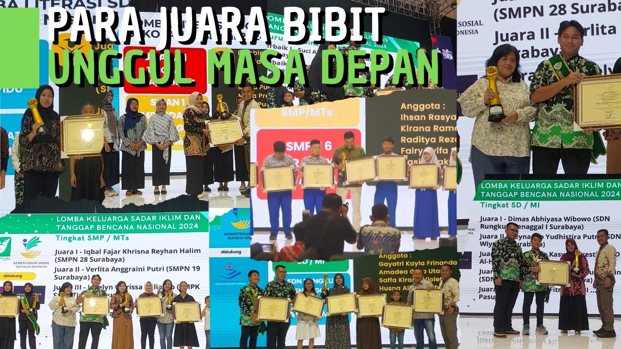 Awarding Literasi SDG's Sekolah Nasional 2024 & Keluarga Sadar Iklim Tanggap Bencana Nasional 2024