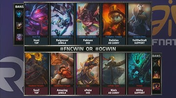 FNC vs OG Game 3 Highlights - FNATIC vs ORIGEN- FINALS EU LCS SUMMER 2015 PLAYOFFS