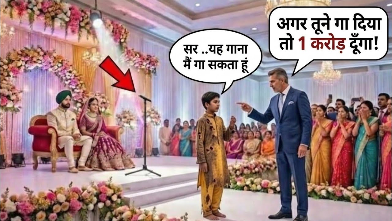 जब झुग्गी के बच्चे ने करोड़पति की शादी में गाना गाया बचा ली। STORY BY PAPPU 2.0