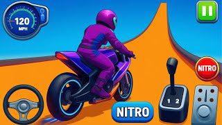 Crazy Bike Mega Ramp Impossible Racing - GT Bike Stunt Tracks - Android Gameplay #5 screenshot 3