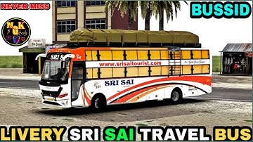 LIVERY SRI SAI TRAVELS BUS MOD🥳 For Bus Simulator Indonesia || Bussid Mod || Ningu Gaming Kannada ||