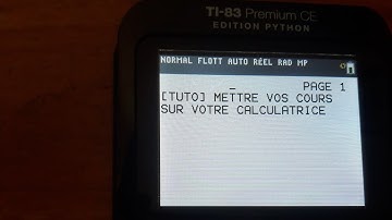 [TUTO] METTRE VOS COURS SUR VOTRE CALCULATRICE  (TI-83/84 et version ultérieure)