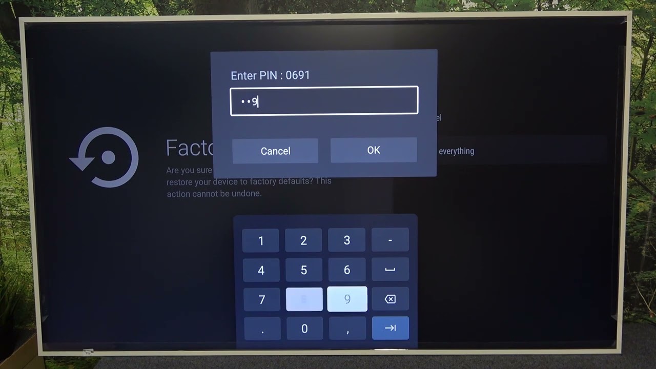 TCL NXTFrame 55A300Wの工場出荷時リセット方法 - YouTube