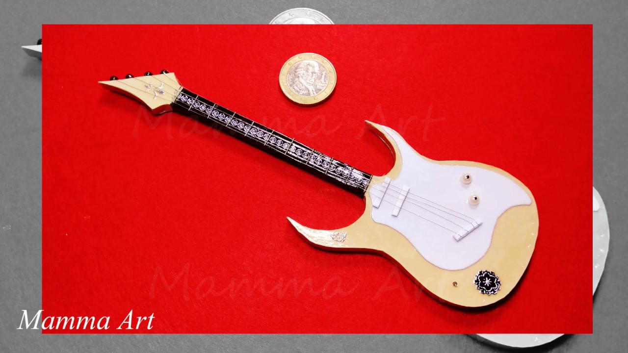Miniature Guitar mini guitar Paper Craft Home Decor Idea