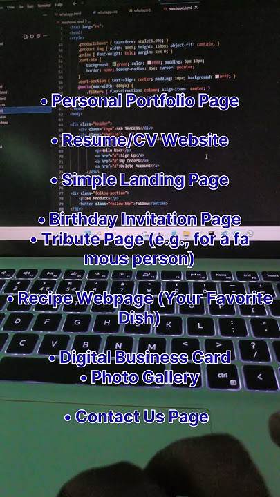 basic html project ideas for beginners - YouTube