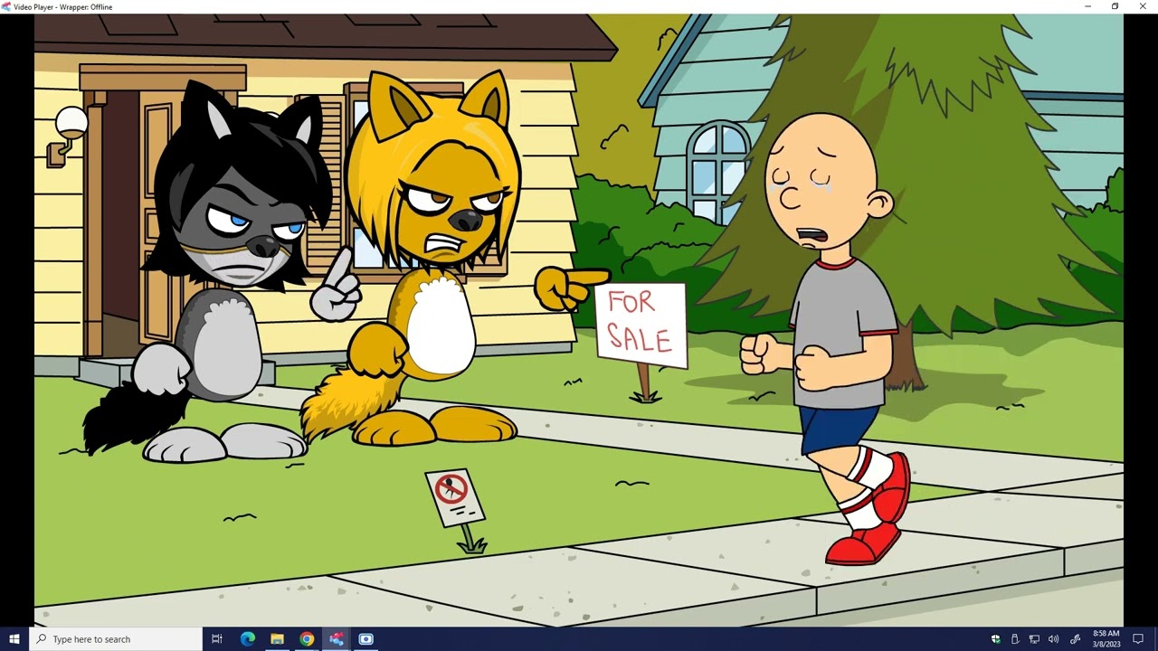 Classic Caillou grounds Kate and gets grounded