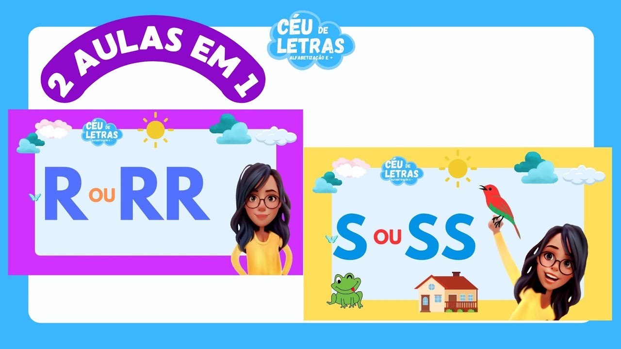 APRENDER LER R RR S SS| Compilado de 2 aulas| ALFABETIZAÇÃO