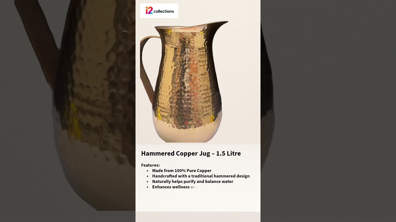 Hammered Pure Copper Jug – Timeless Elegance, Everyday Wellness 