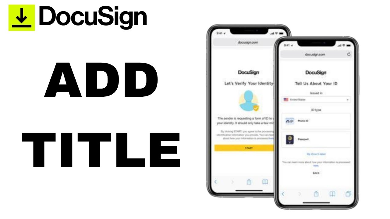How To Add Title On DocuSign App