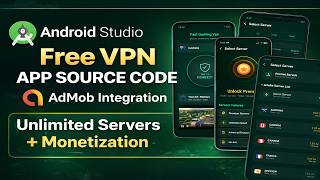 Free VPN APP SOURCE CODE | Android Studio | Add Unlimited Free Servers | Admob Ads screenshot 3