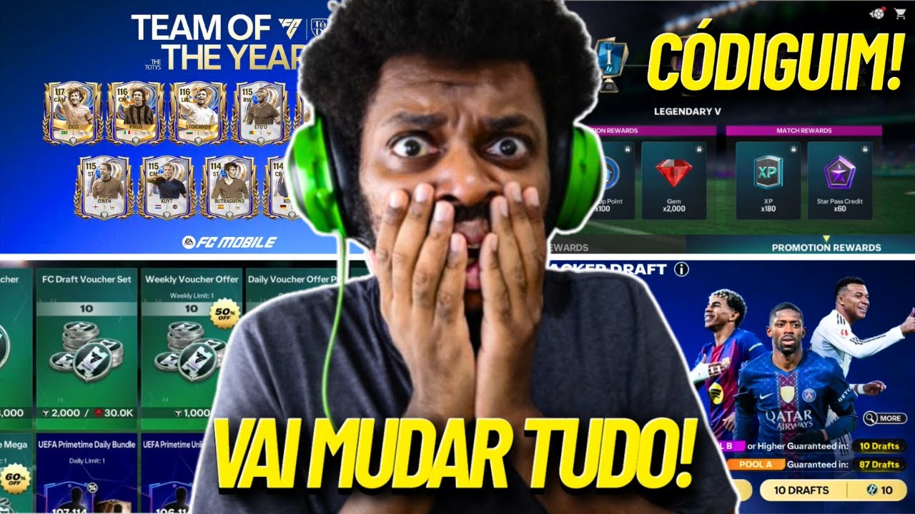 O FC Mobile NÃO SERÁ MAIS O MESMO! Veja Tudo Que Mudou no Evento TOTY! Código + Draft!