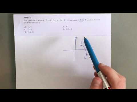 MM002 Maths Methods Fortify Study Guide - "How to find the domain of a quadratic function"