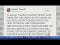 Trump Tweets Warning To Iran