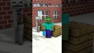 I was NOT ready for Monster School 💀 #minecraft #shorts #nostalgia