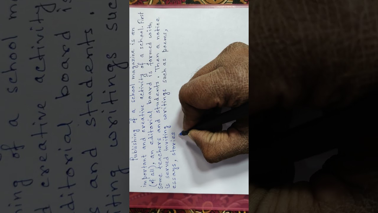 Publishing of School Magazine | Paragraph Writing from Flow Chart 