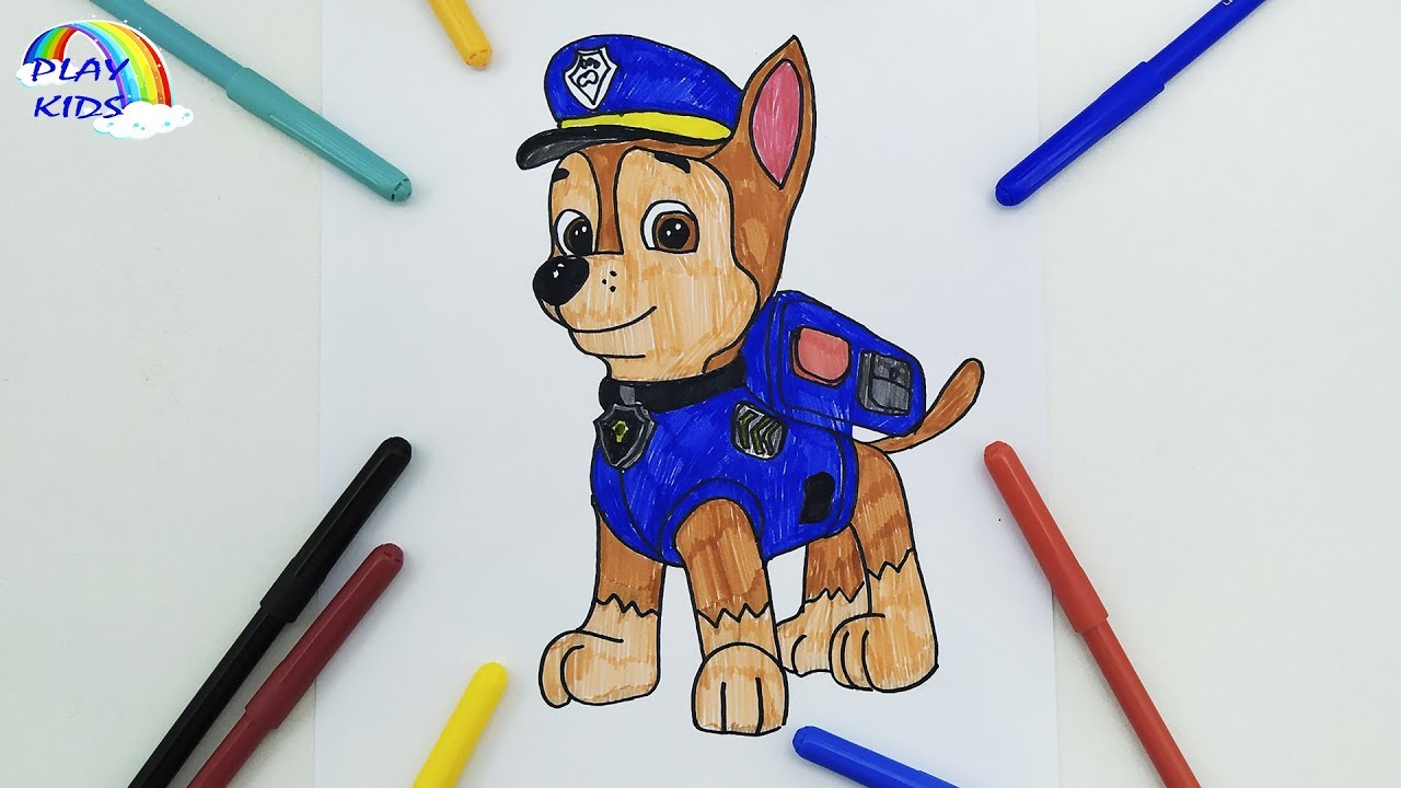 Как нарисовать щенячий патруль видео