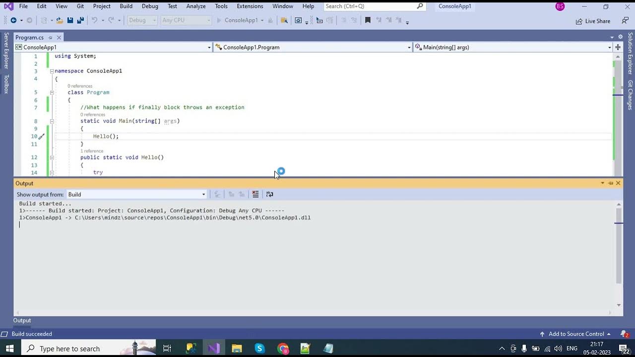What happens if finally block throws an exception in C YouTube