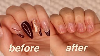 BEST WAY TO REMOVE YOUR FAKE NAILS AT HOME (removes acrylic, dip, polygel, and gel)